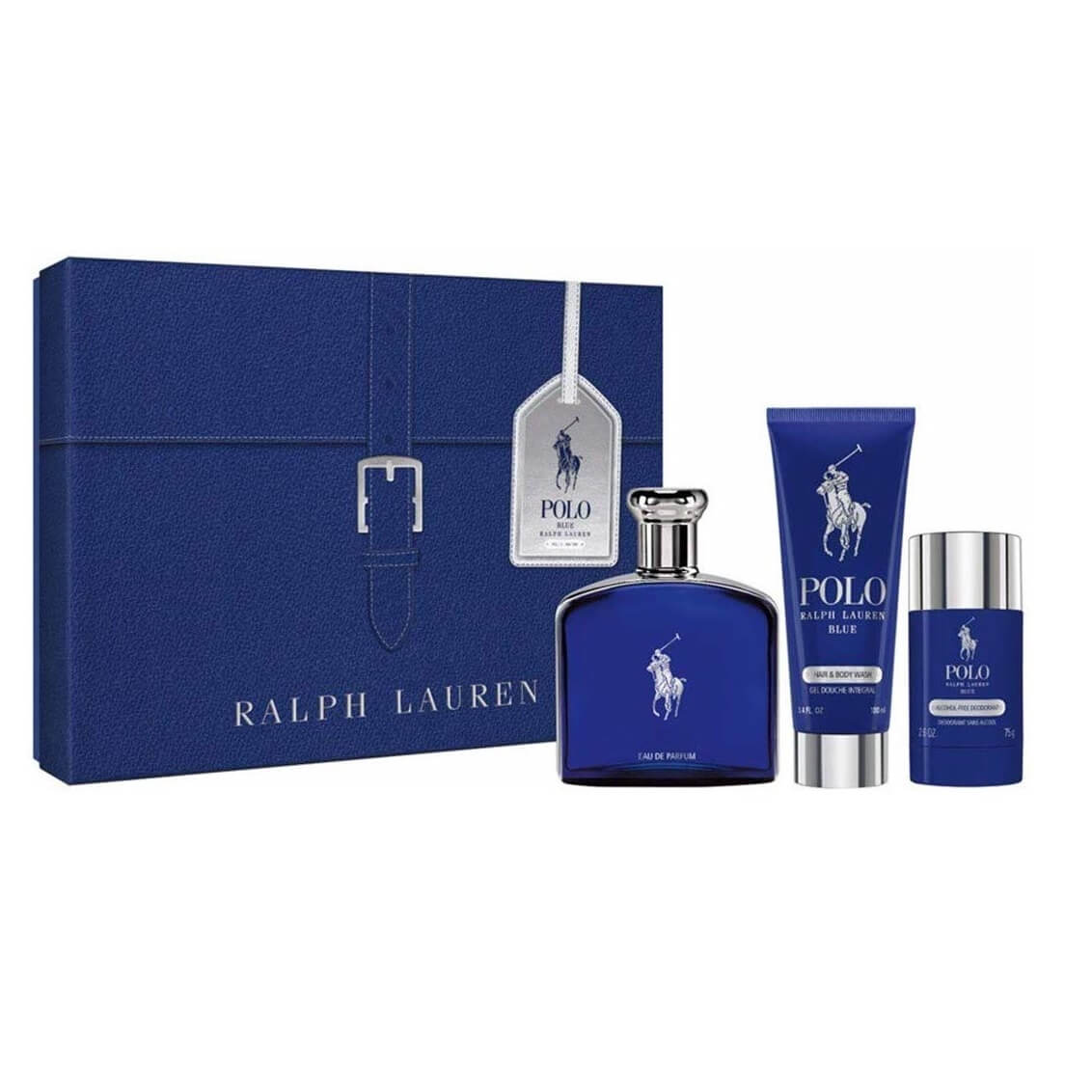 Ralph Lauren Polo Blue Men's Eau De Perfume +hair & Body Was