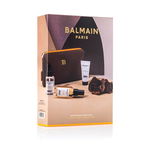 B6 Balmain Limited Edition Cosmetic Bag SS22 Dark Brown