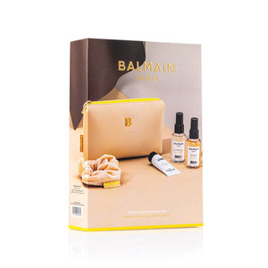 B6 Balmain Limited Edition Cosmetic Bag SS22 Light Brown