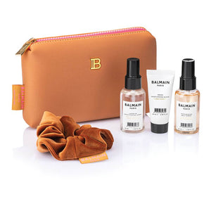 B6 Balmain Limited Edition Cosmetic Bag SS22 Medium Brown