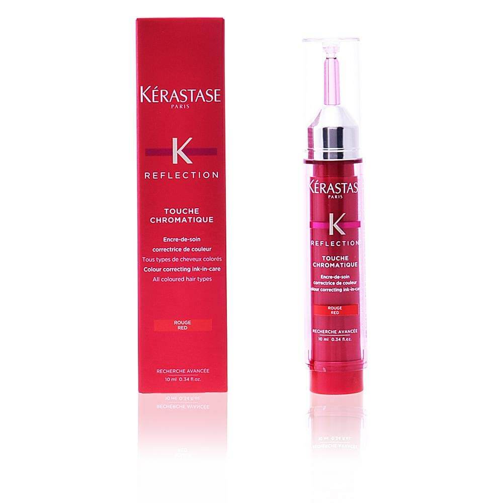 Kerastase Reflection Touche Chromatique (Rouge Red) 10ml, Enhances red shades. Ensures color evenness. Avoids color drifting. Provides radiant shine. Plumped hair touch. Smooth & Supple texture.